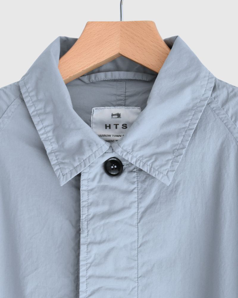 60s COTTON POPLIN OVERDYE BALMACAAN COAT Blue