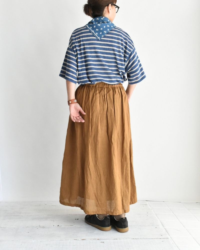 フレンチリネン スカート Camel