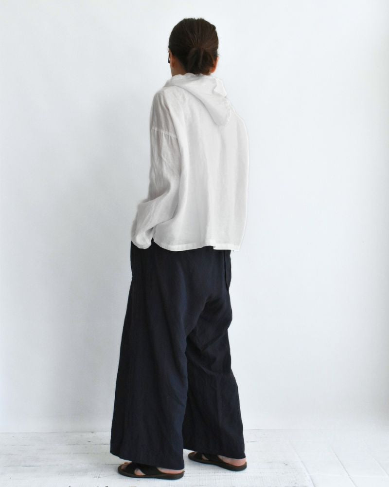 フーディシャツ（LINEN） White