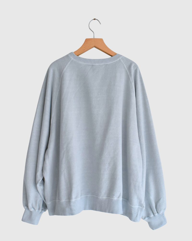 Pigment dye スウェットL/S Blue