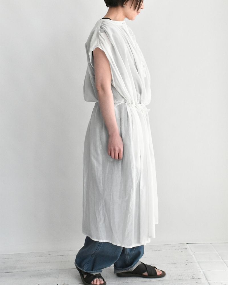 【予約】MS/F G1183 タイニーフリルノースリーブギャザードレス（5月末 - 6月初旬）