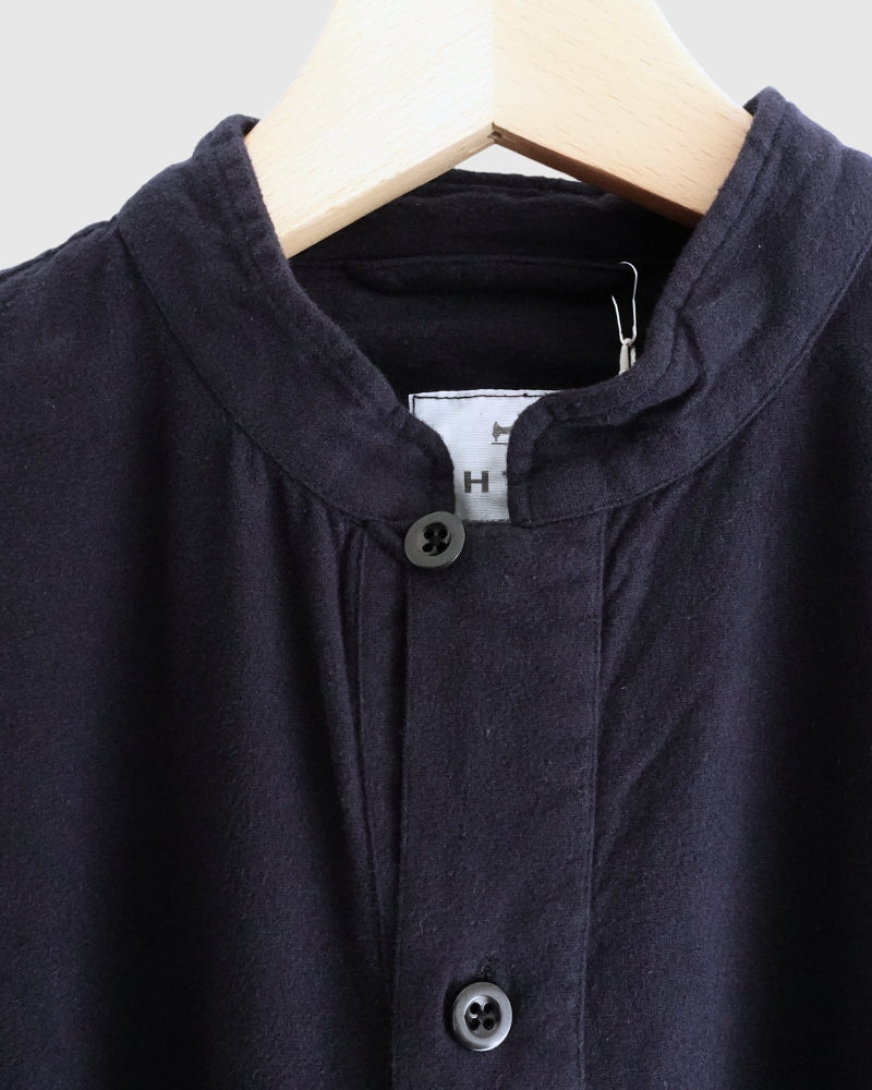 STAND COLLAR SHIRT Marine