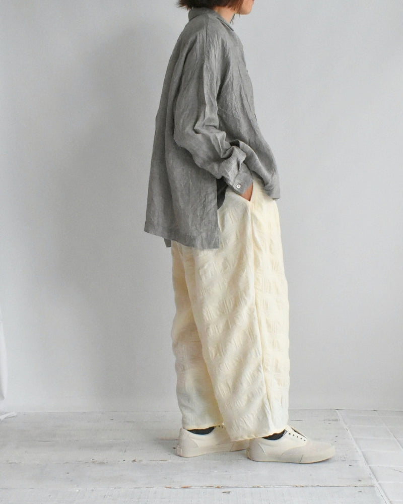 ウールチェックパンツ Ivory