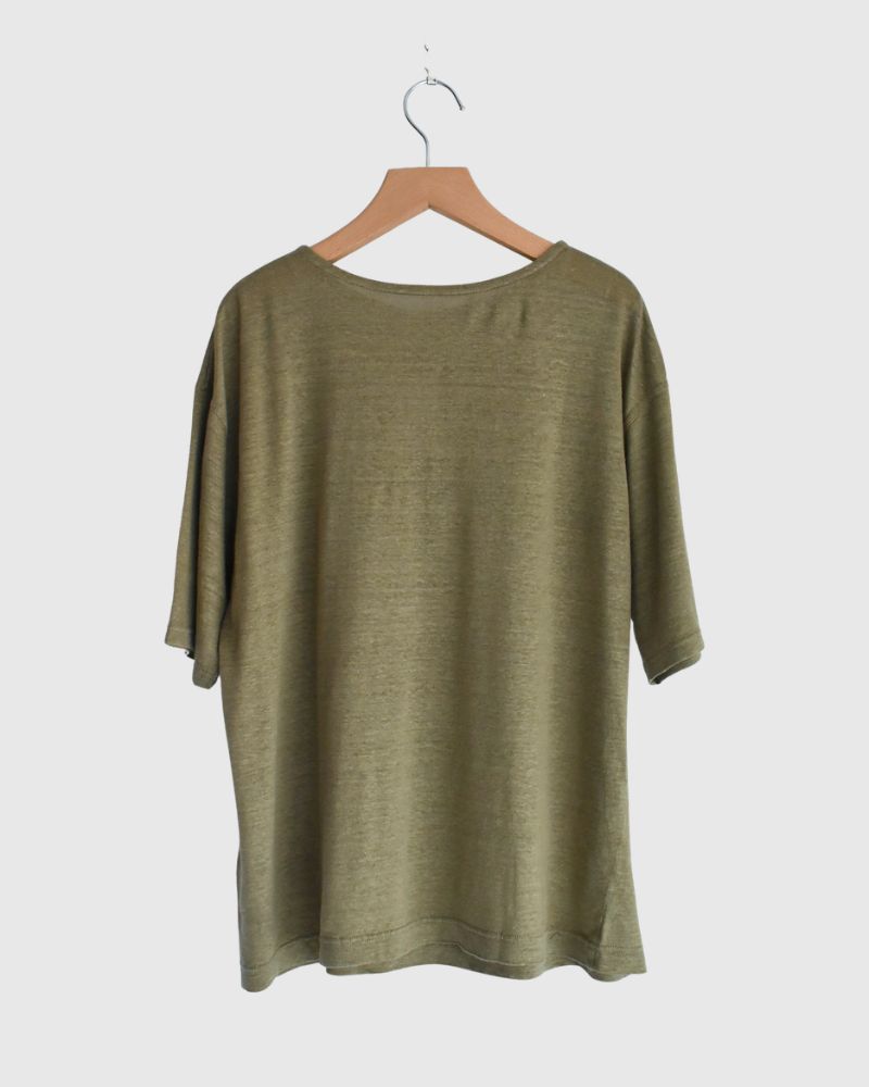 リネン2Wayヘンリープルオーバー Khaki