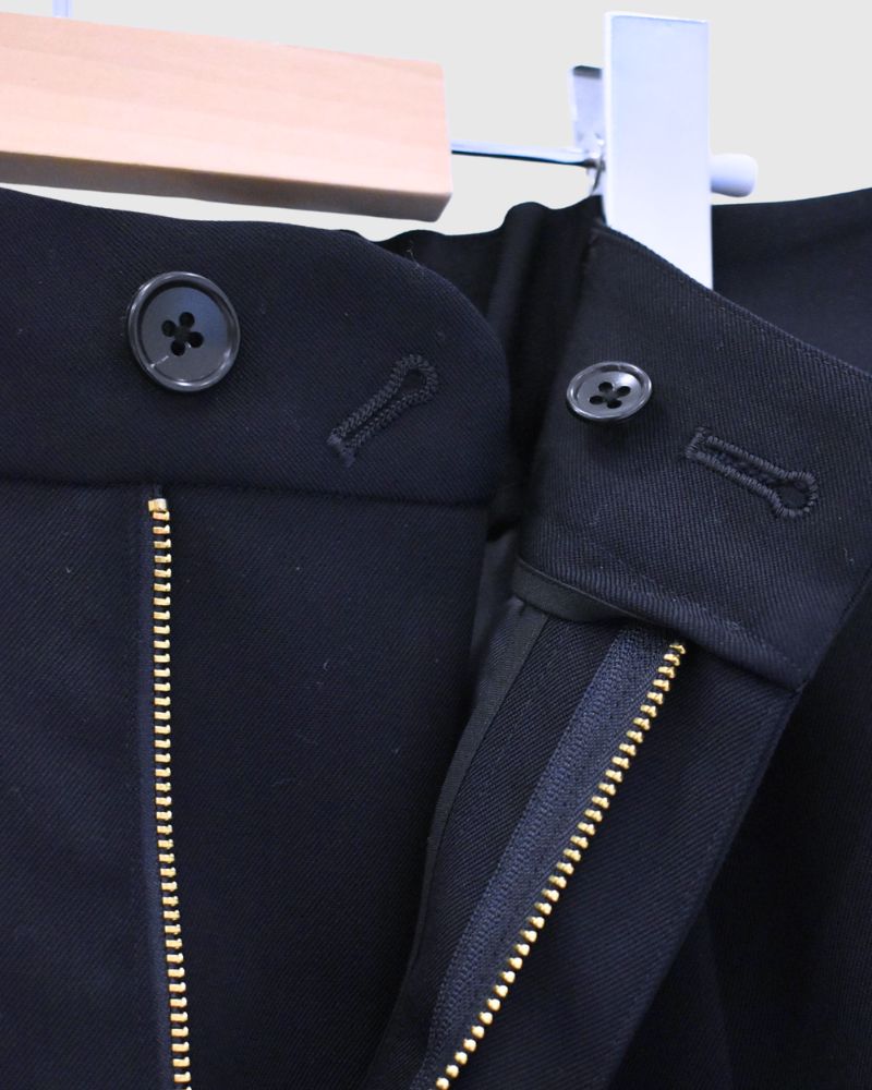 JOY-WO ウールツイルセンタータックショートパンツ Navy