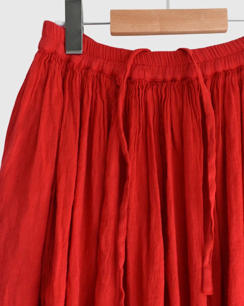 GATHERED SKIRT DeepRed