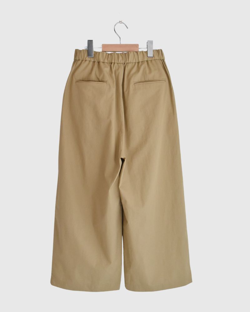 COTTON/LINEN DYED WEATHER 2TUCK WIDE EASY PANTS Beige