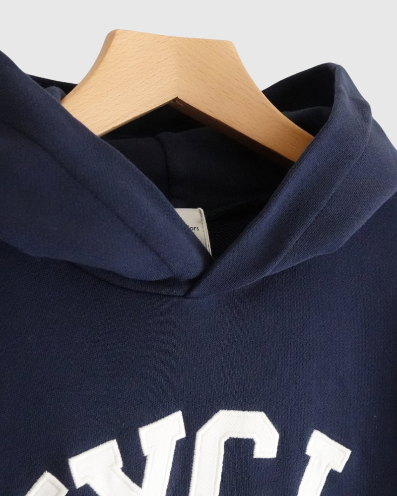 ウラケ GRVYCLRS アップリケ パーカー (MENS) Navy