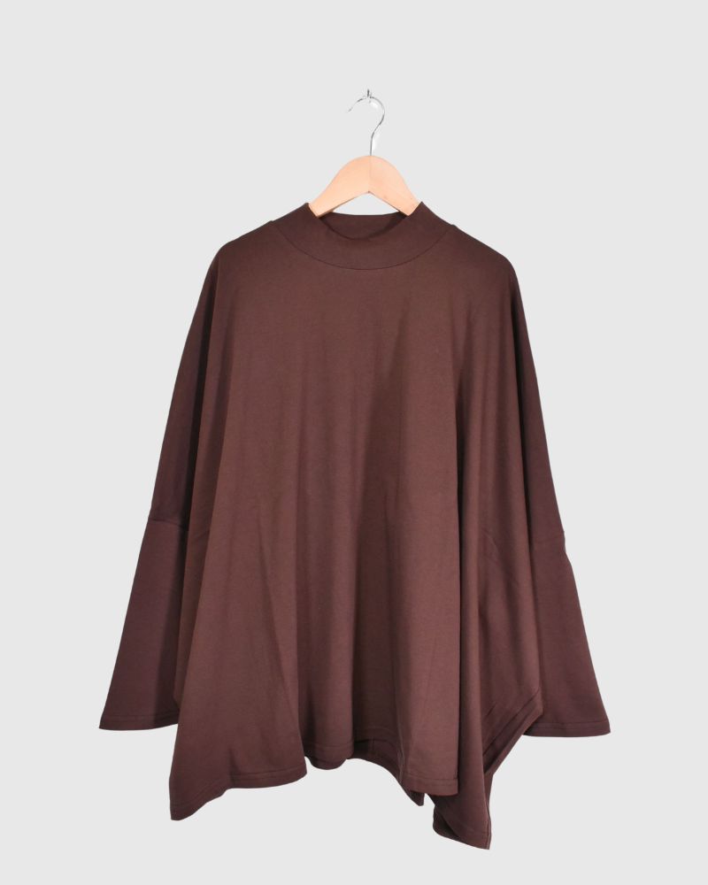 WIDE BOX SILHOUETTE TOPS 'CADEN' Brown