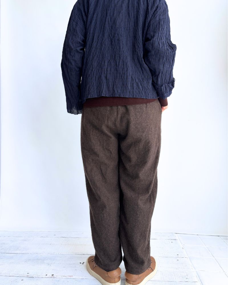 ウールタックパンツ Brown