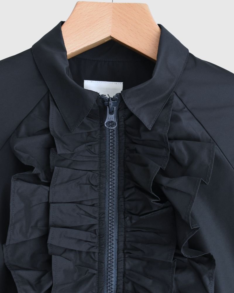 フロントフリル ZIPUP ジャンパー Navy