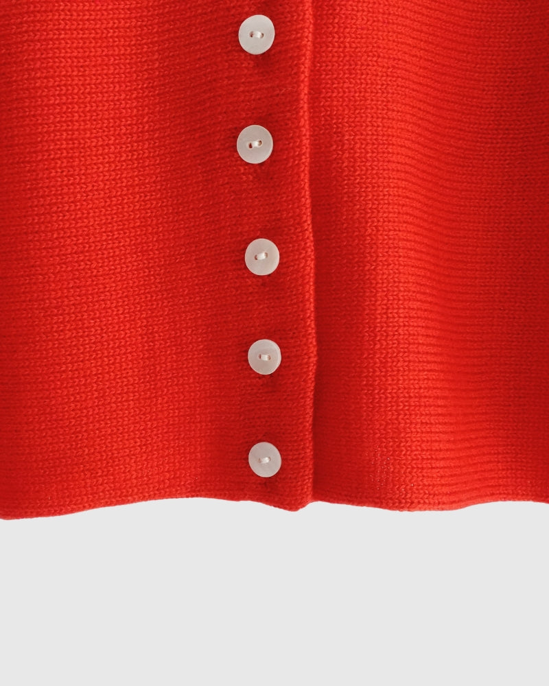 ボトルネックボイルニット Red