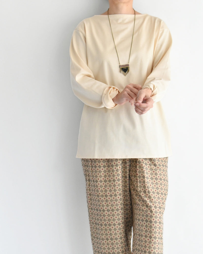 ギザコットン バスクTシャツ Ivory