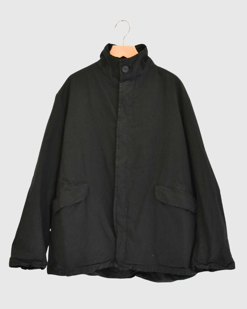 ガーメントダイショートコート Black