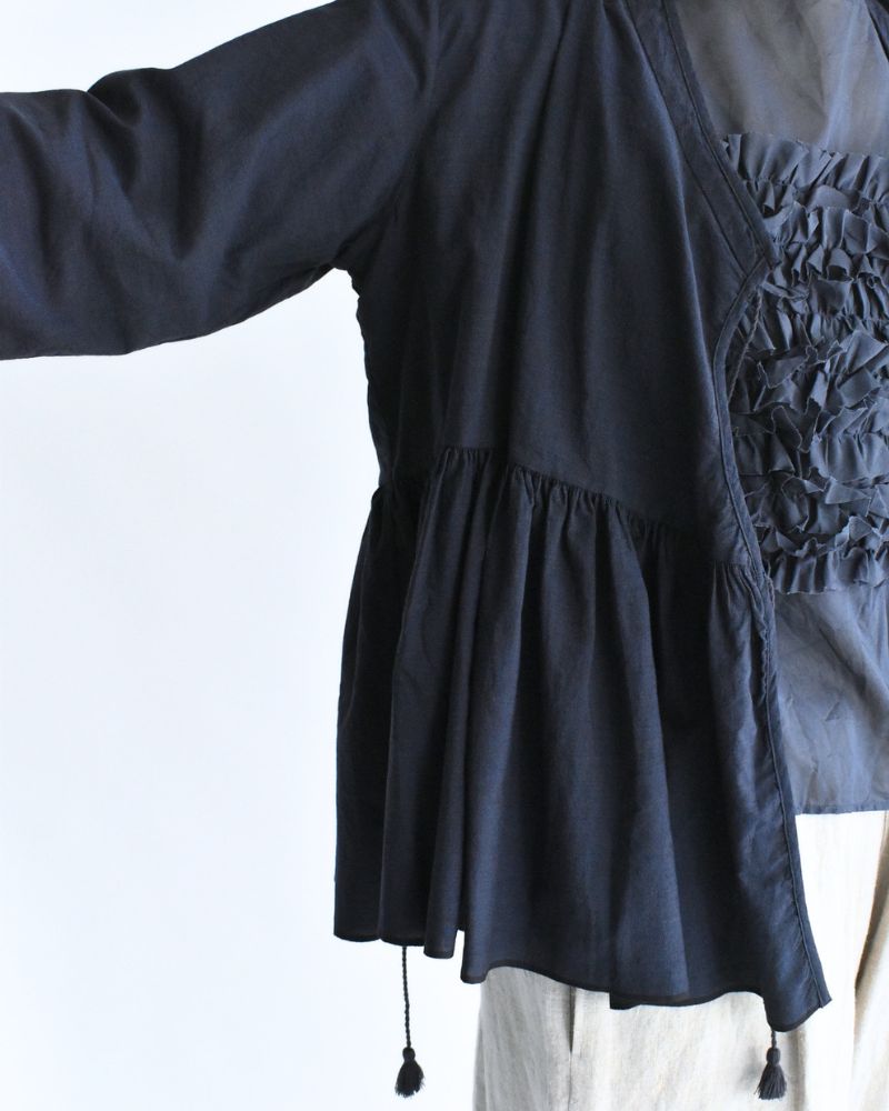 HANDWOVEN COTTON HAKEME CACHE COEUR DarkNavy