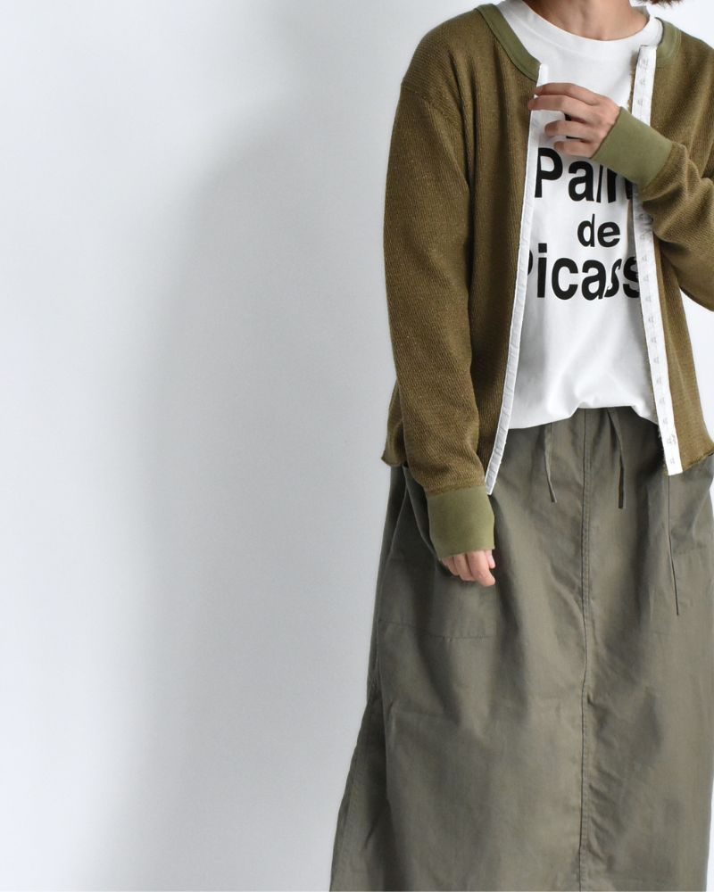 ラメサーマル リメイクカーディガン Khaki