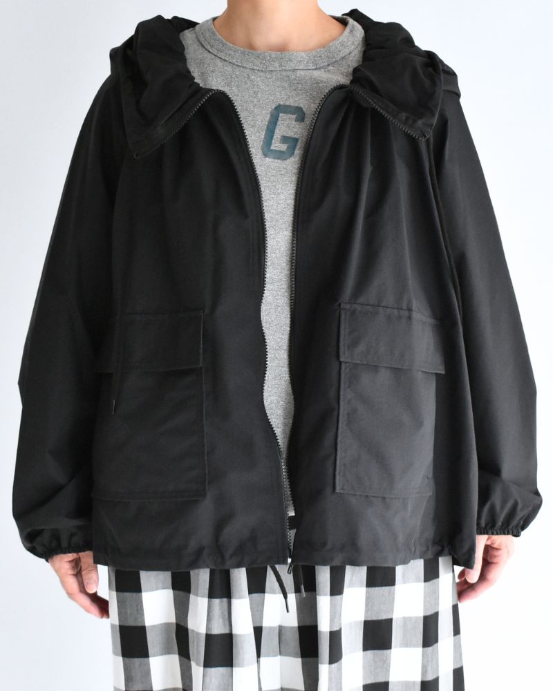 オーバーサイズ フーディジャケット Black