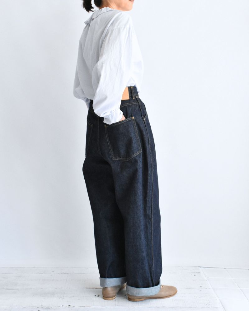 13ozムラ糸 バギーデニムパンツ OneWash