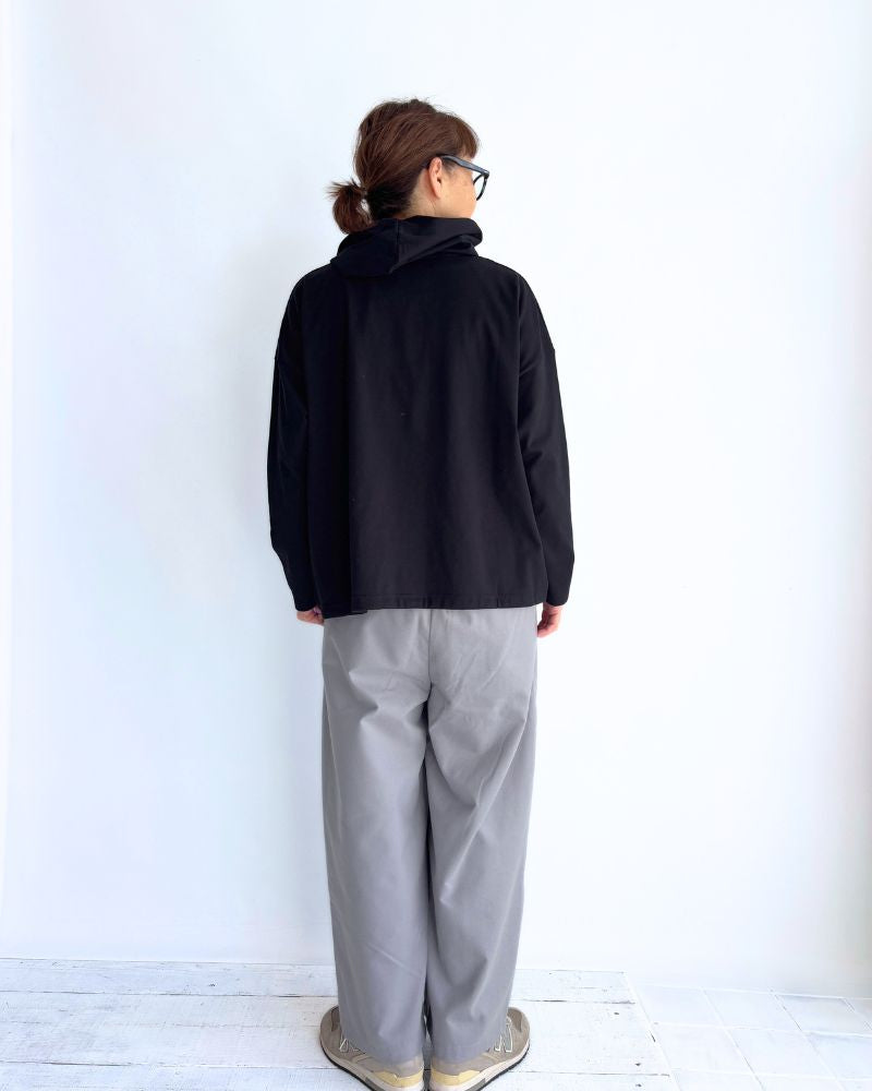 ドローストリング フーディプルオーバー Black