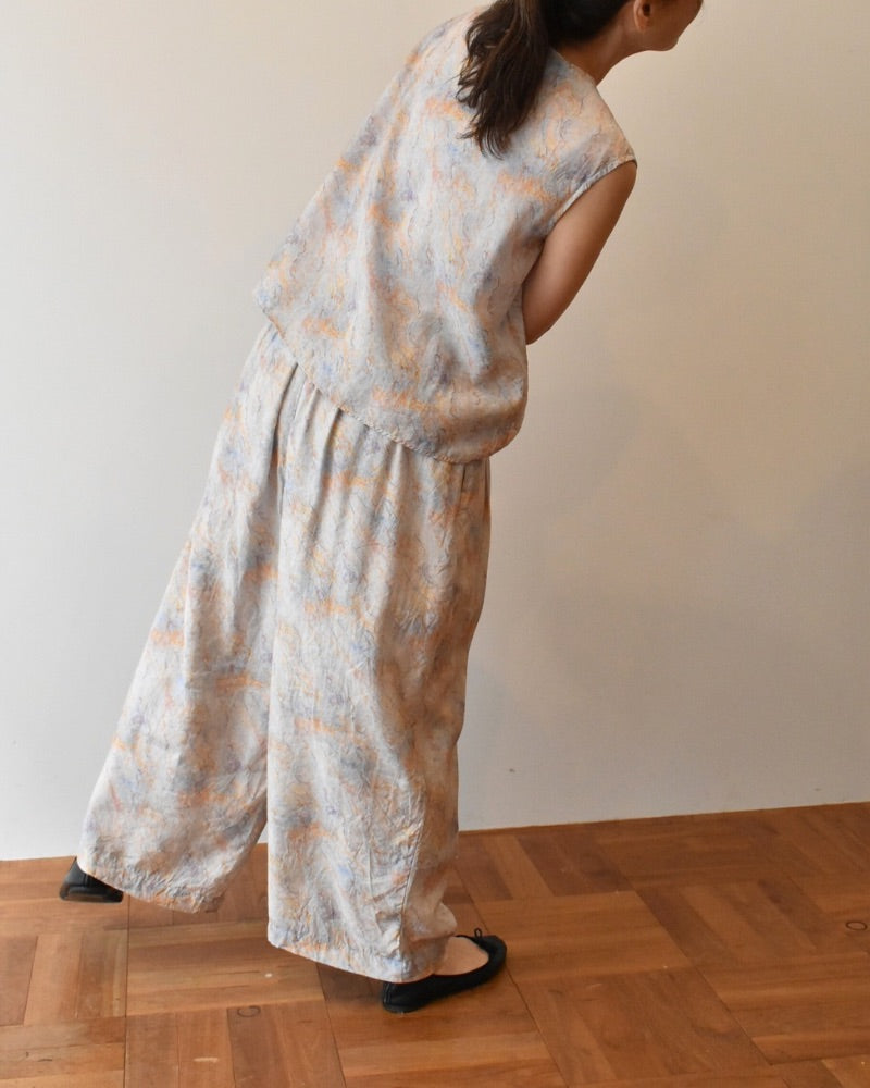 【予約】S/S R303 MARBLE PATTERN WIDE PANTS（5月初旬 ～ 5月中旬）