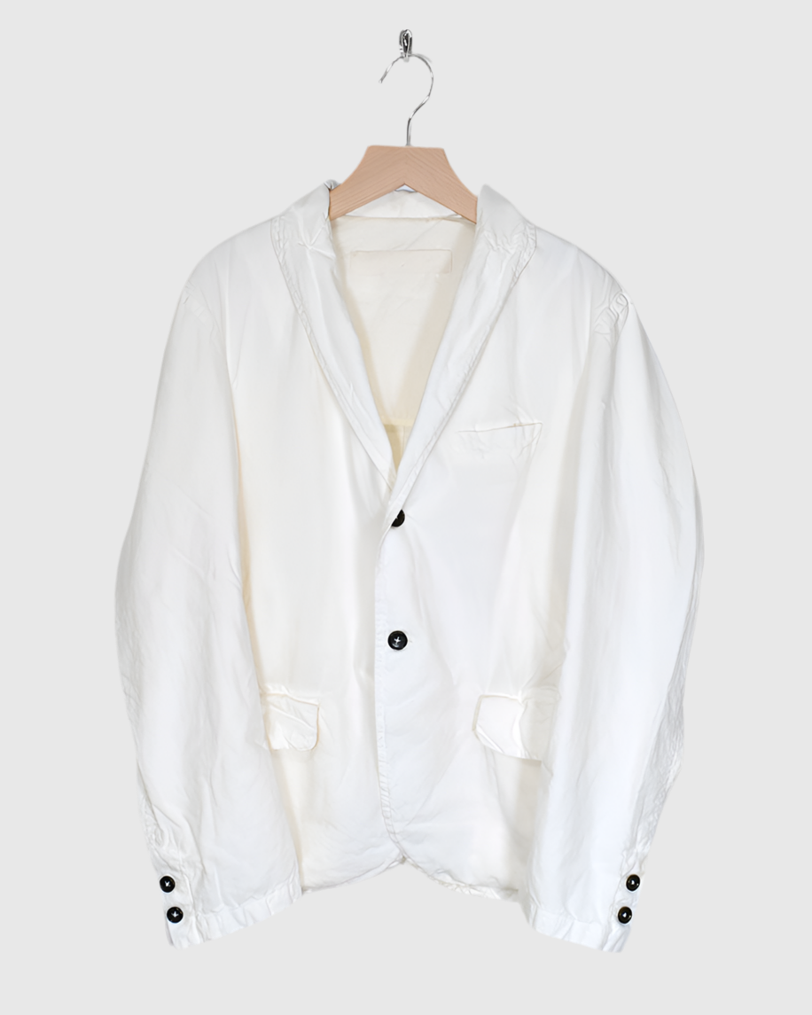 40'S COTTON POPLIN (OVERDYE) SIDE VENTS TAILORED JACKET Natural