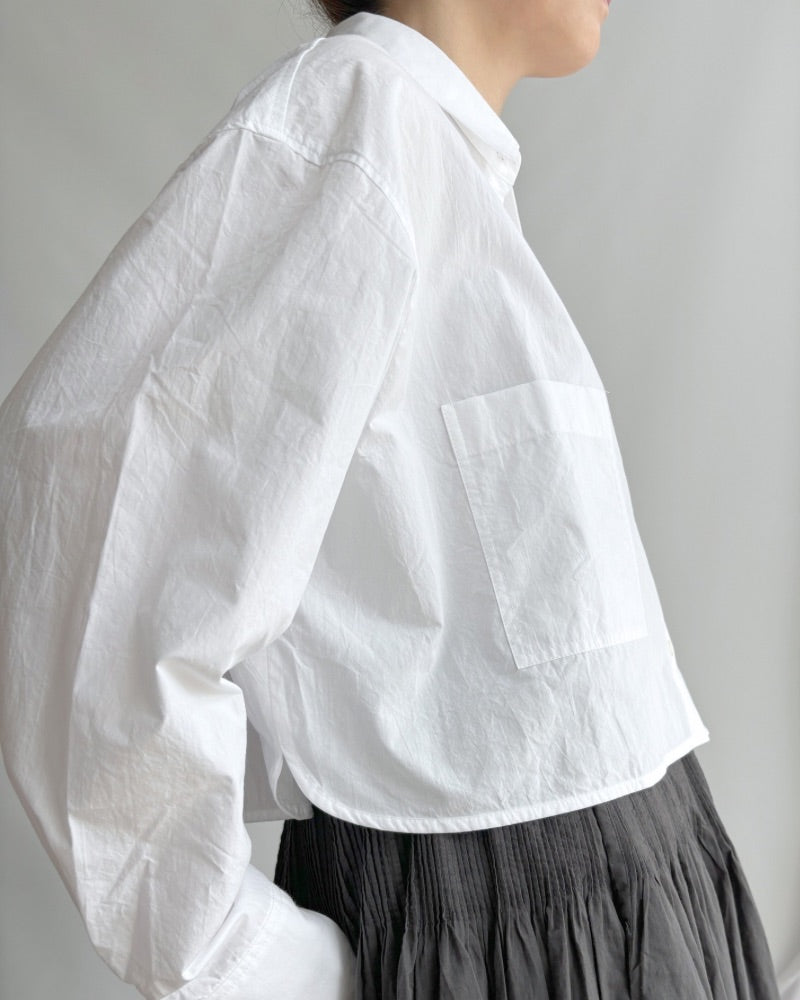 【sale】クロップドシャツ White