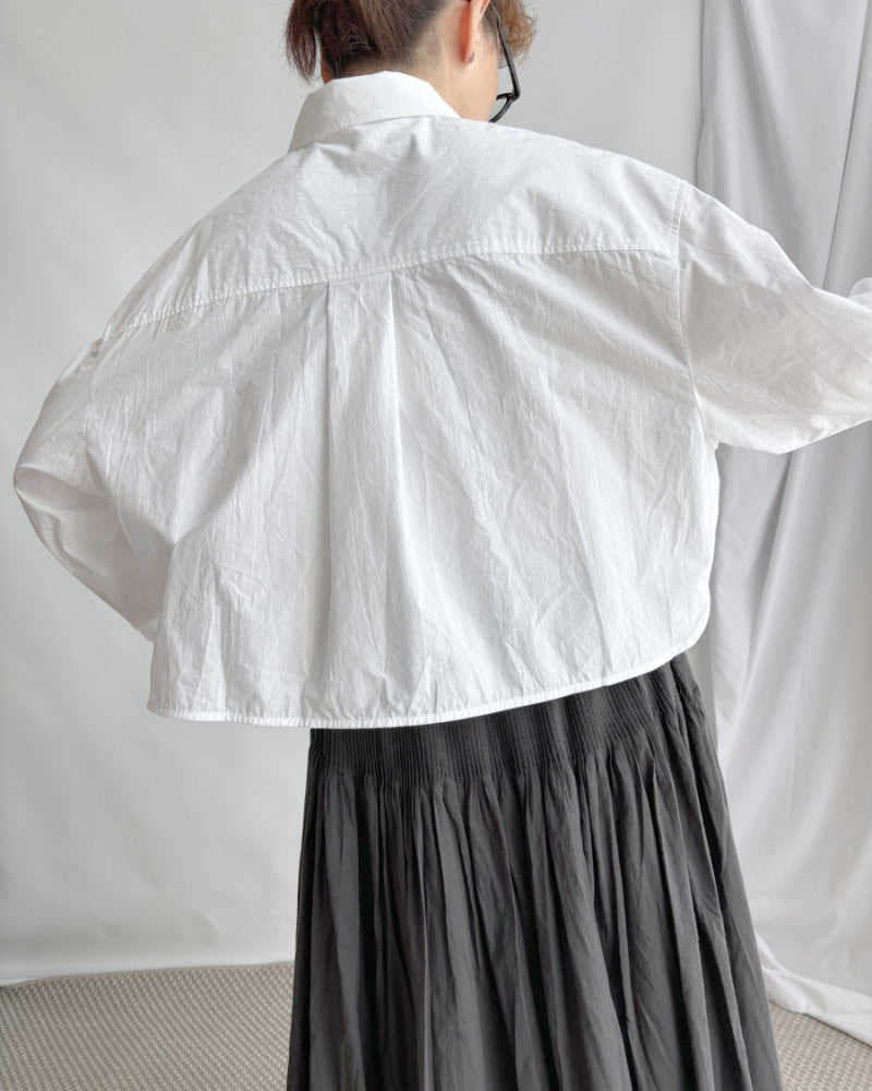 【sale】クロップドシャツ White