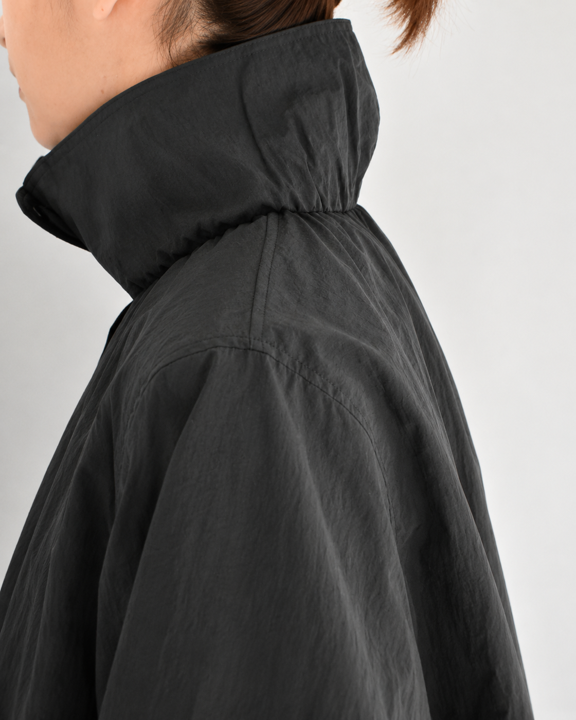 ファンネルネックジャケット Black
