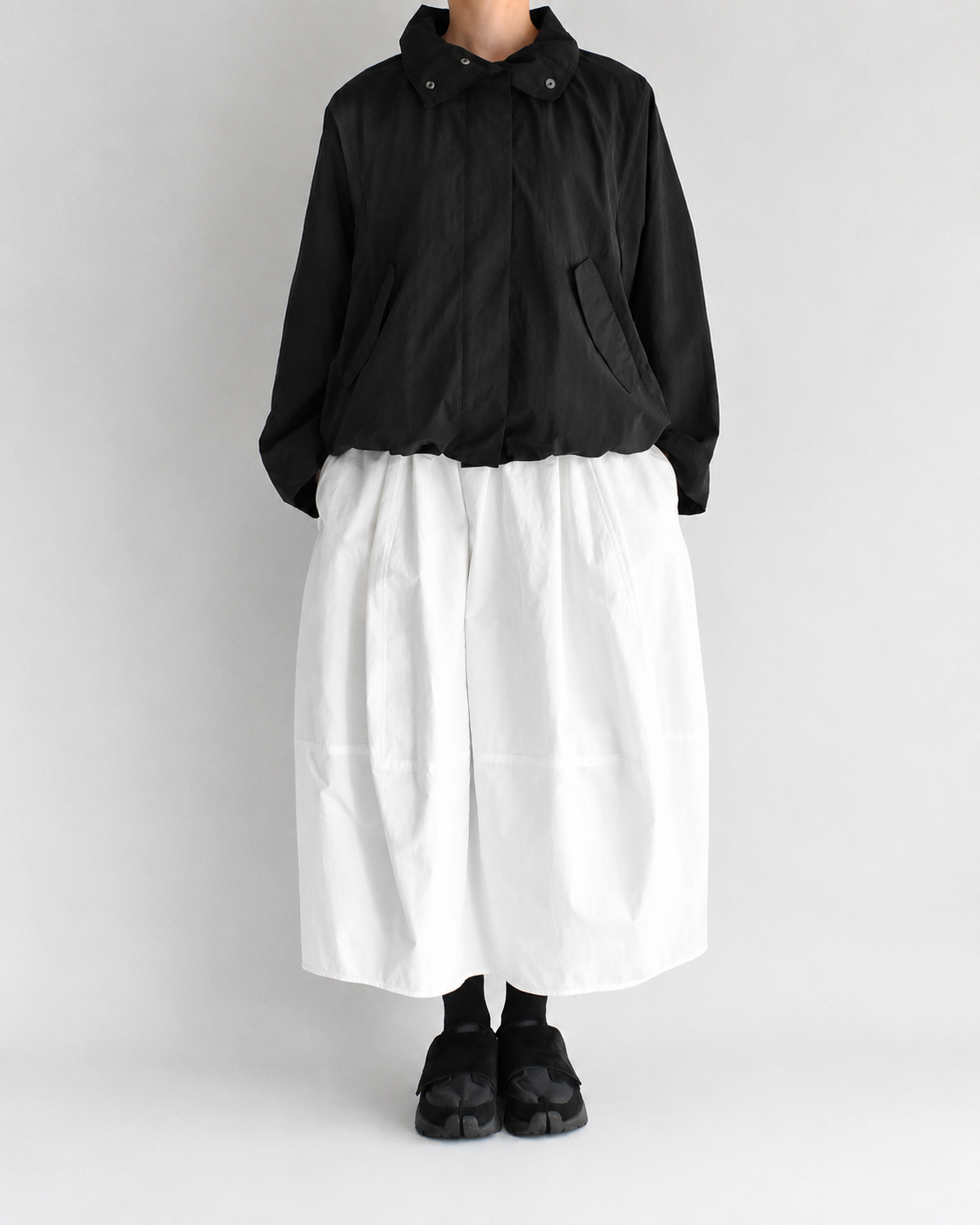 ファンネルネックジャケット Black