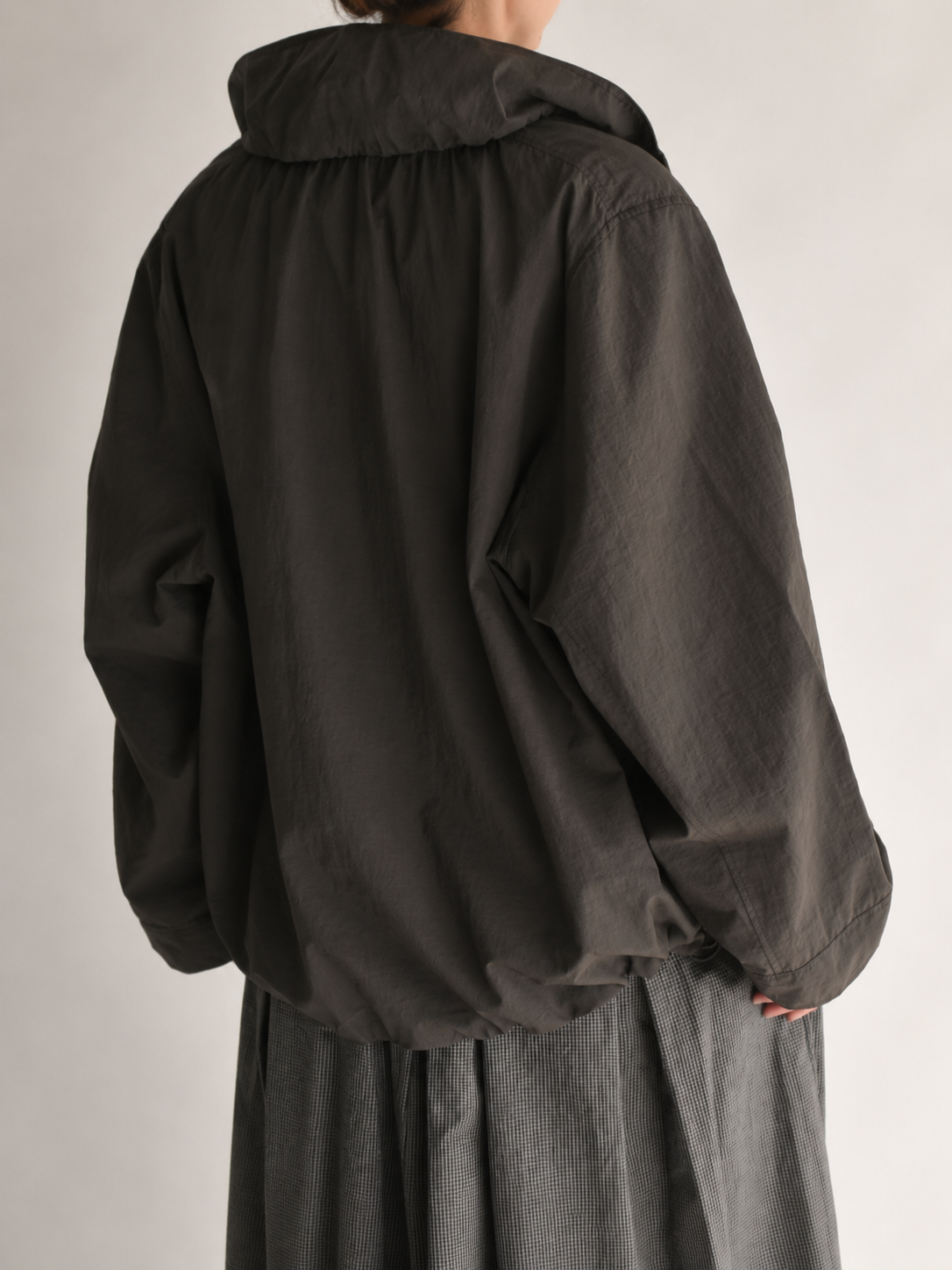 ファンネルネックジャケット Brown