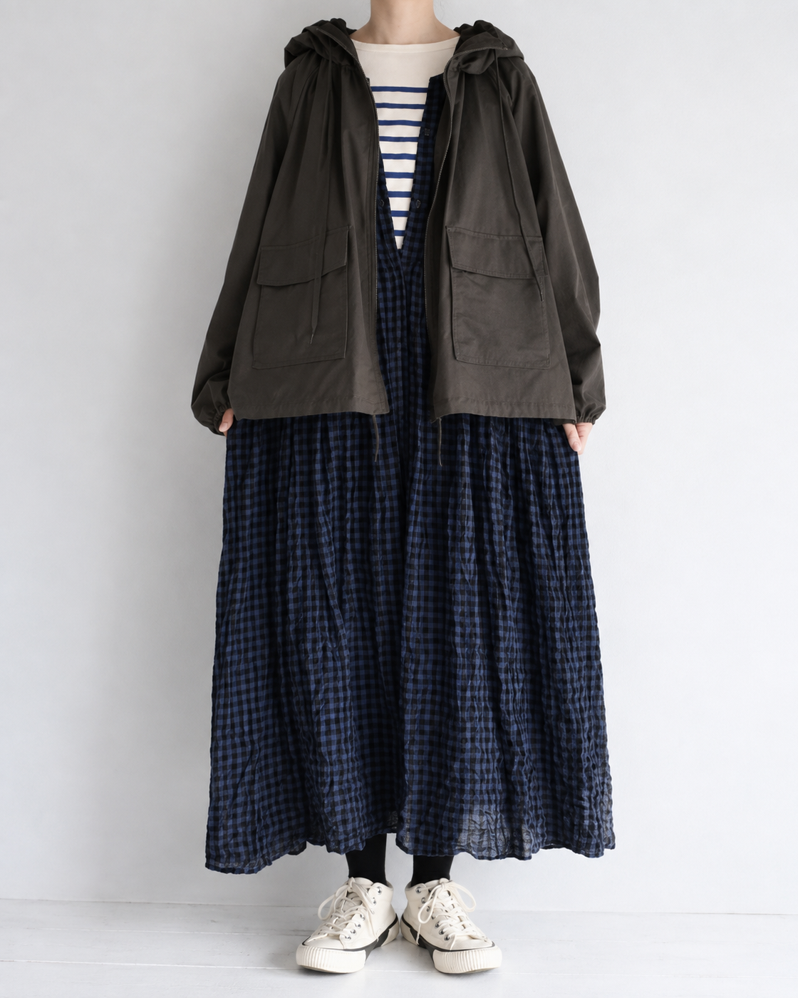 オーバーサイズ フーディジャケット Brown