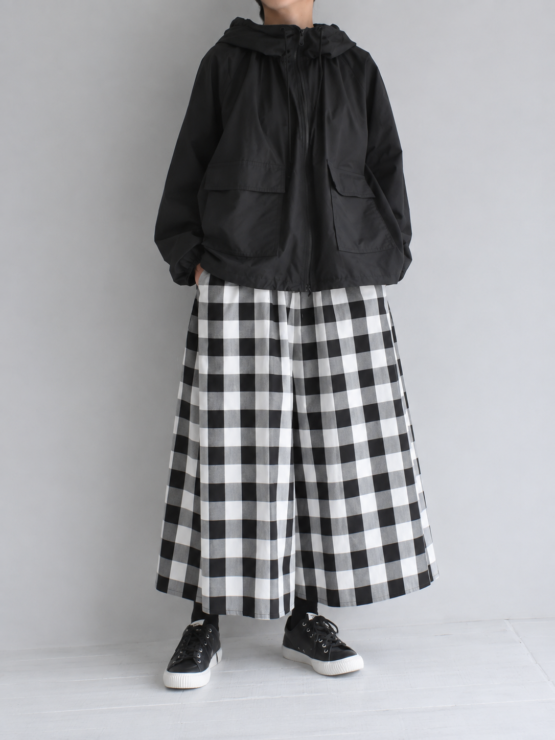 オーバーサイズ フーディジャケット Black