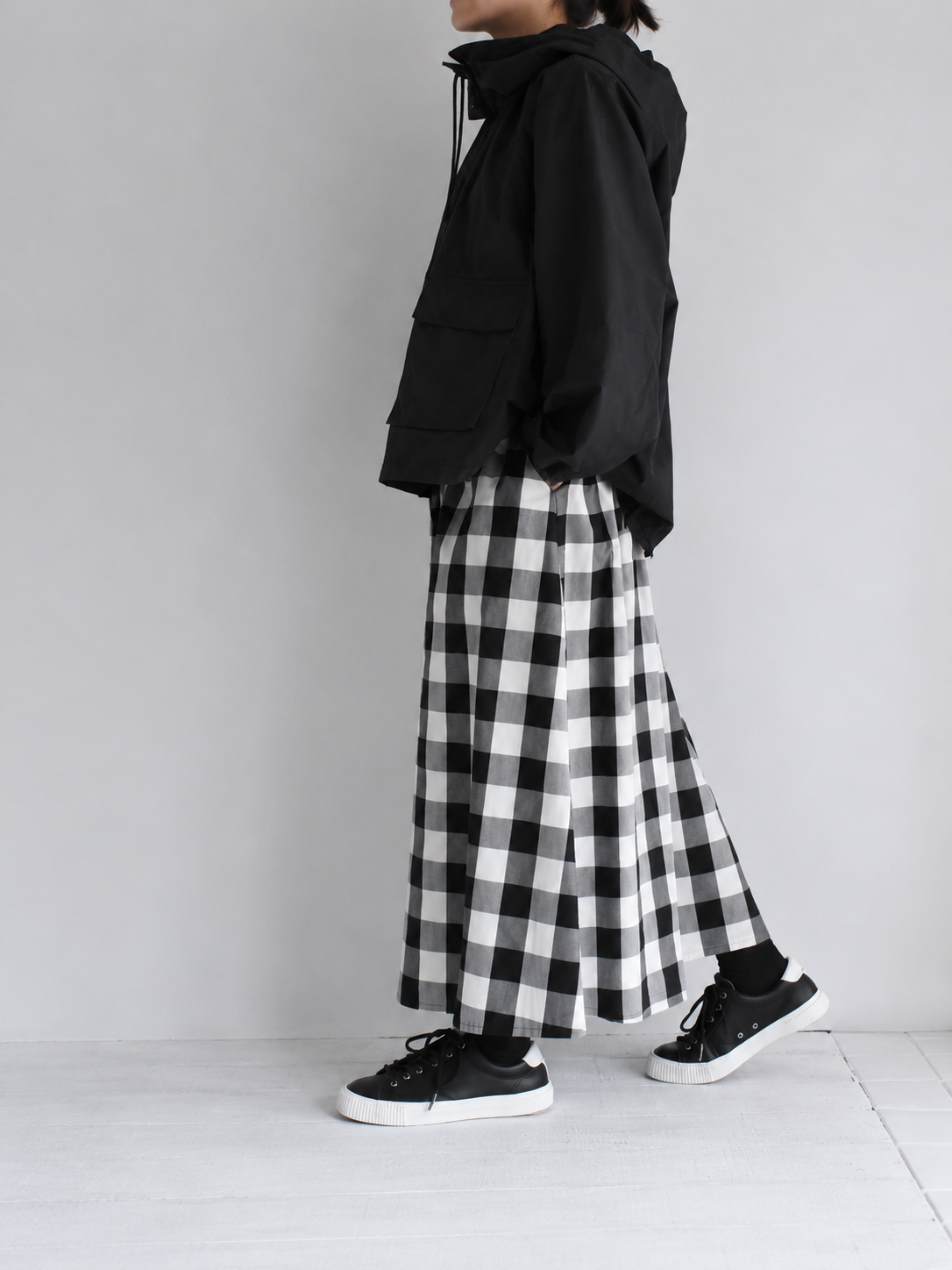 オーバーサイズ フーディジャケット Black