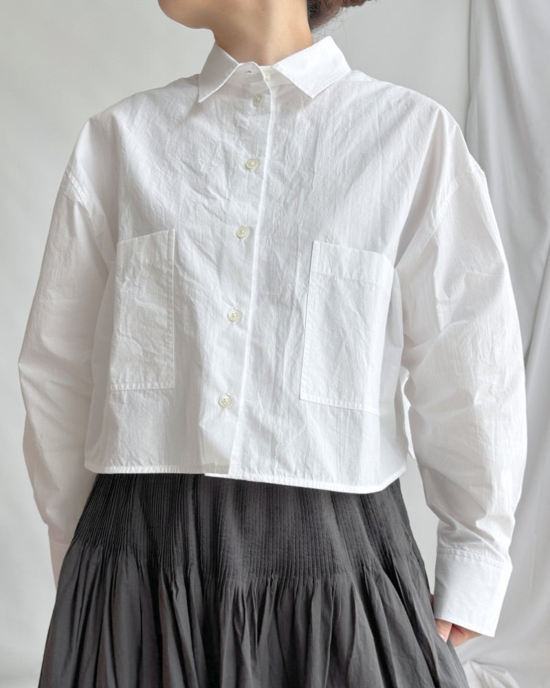 【sale】クロップドシャツ White