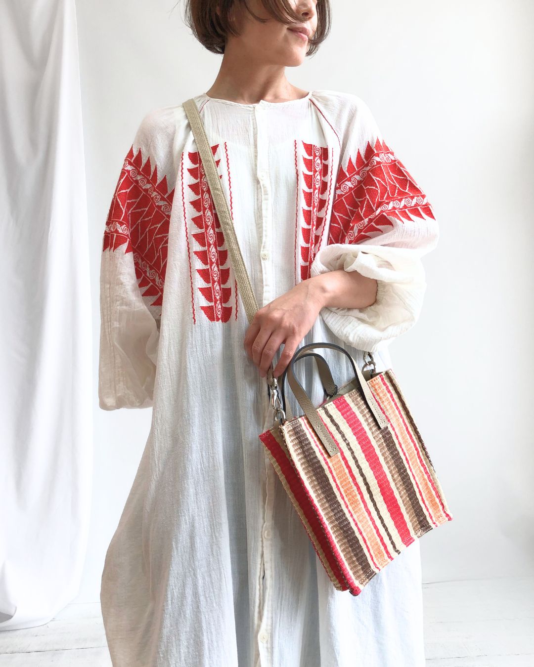 【sale】シーチングパフシシュウOP White　02
