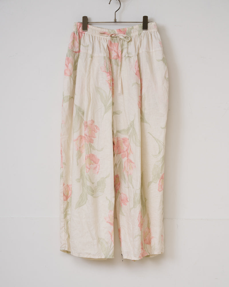 【予約】S/S G1041 ANTIQUE FLOWER PRINT WIDE PANTS（3月初旬 - 3月中旬）