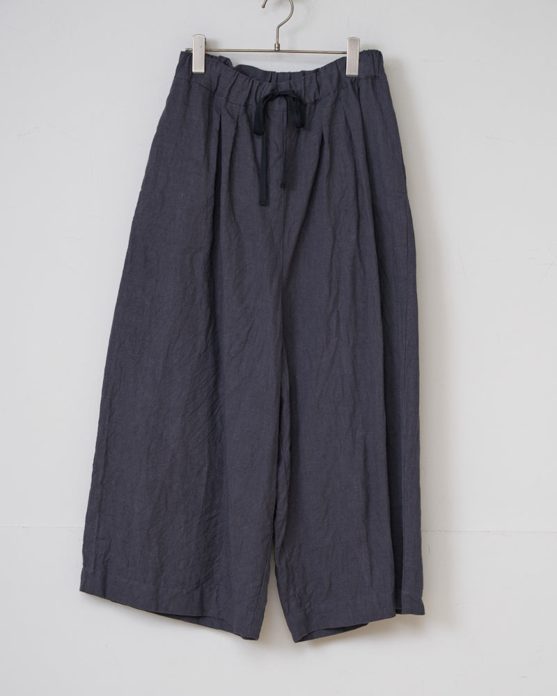 【予約】S/S G1047 NATURAL DRY LINEN SIN ROOMY PANTS（3月中旬 - 3月末）