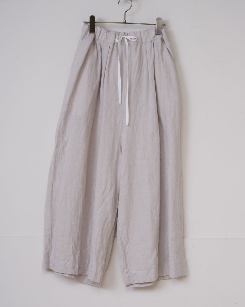 【予約】S/S G1047 NATURAL DRY LINEN SIN ROOMY PANTS（3月中旬 - 3月末）