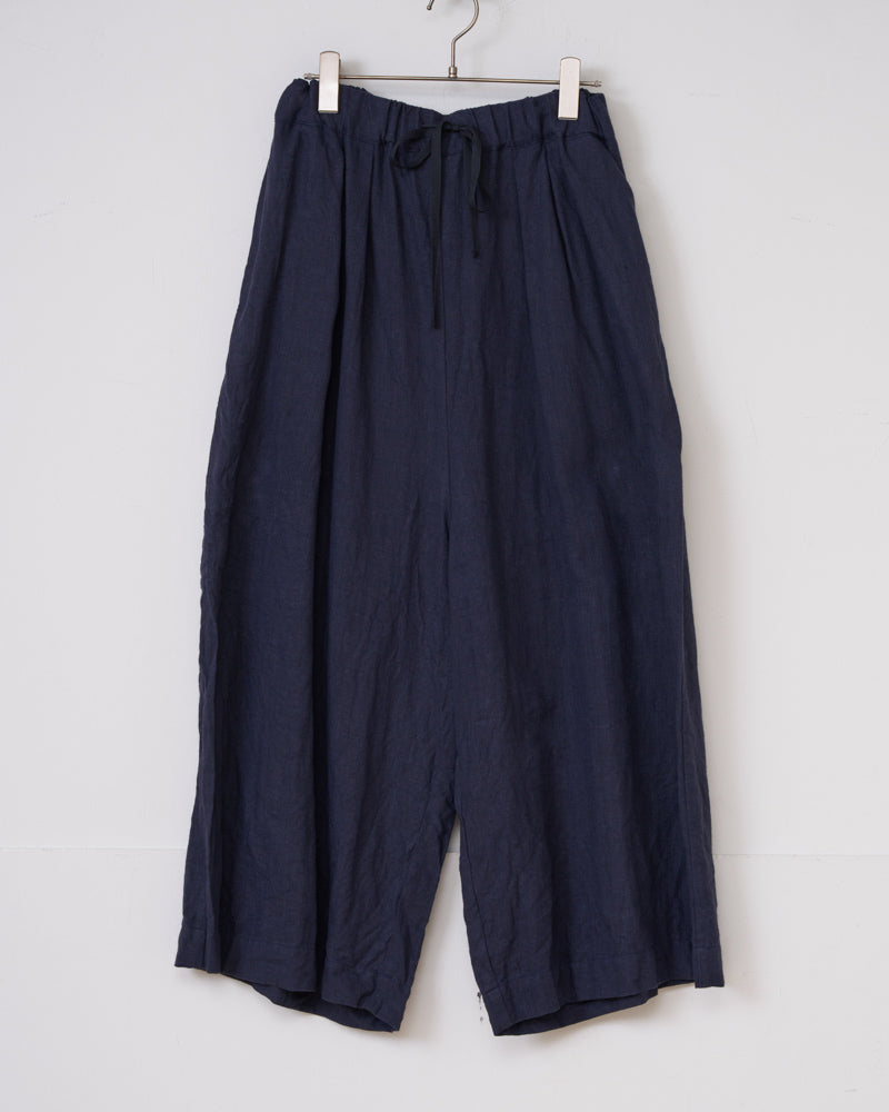 【予約】S/S G1047 NATURAL DRY LINEN SIN ROOMY PANTS（3月中旬 - 3月末）