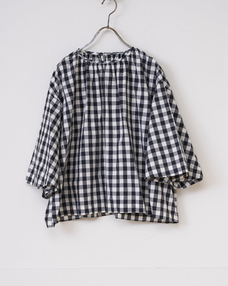 【予約】S/S G1055 GINGHAM BELL SLEEVE PULLOVER（4月初旬 - 4月中旬）