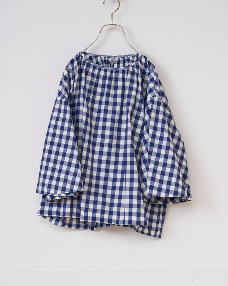 【予約】S/S G1055 GINGHAM BELL SLEEVE PULLOVER（4月初旬 - 4月中旬）