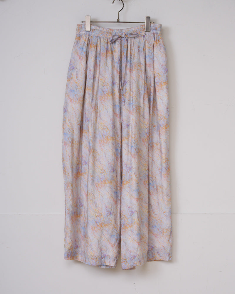 【予約】S/S R303 MARBLE PATTERN WIDE PANTS（5月初旬 ～ 5月中旬）