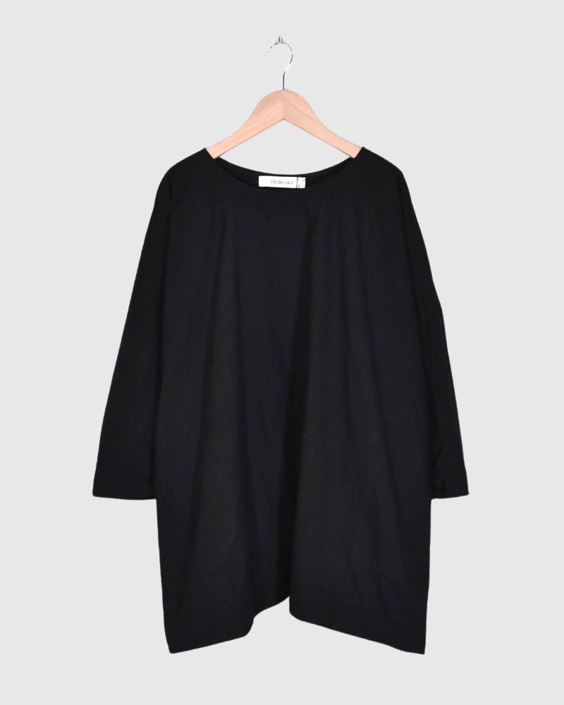 Veritecoeur プレーンチュニック Black ヴェリテクール グレーのプル